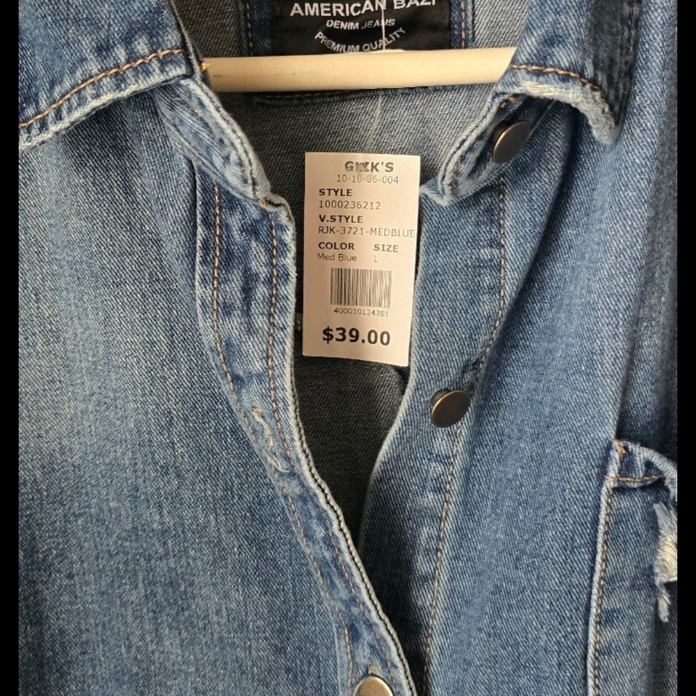 American Bazi Blue Denim Jacket - Picture 2 of 5